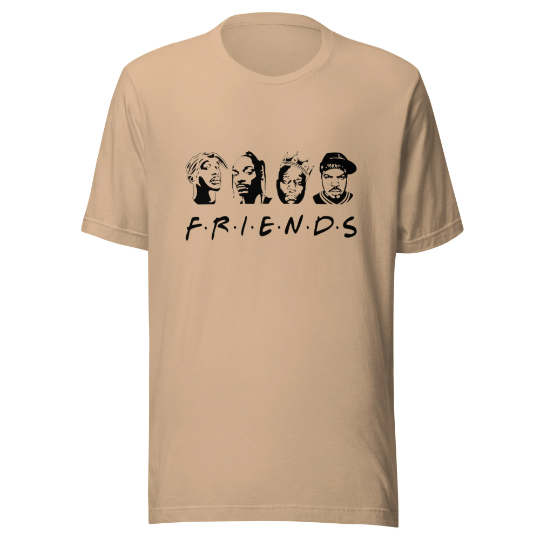 F.R.I.E.N.D.S Rap Unisex t-shirt, 90s Hip-hop Shirt, Rap Shirt, Kings Of Hip-hop