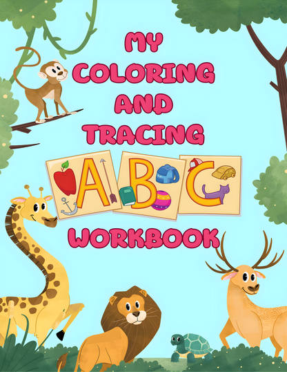 My Coloring And Tracing ABC Workbook: Practice For Kids. Instant Download PDF File