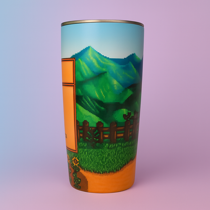 Stardew Valley 20oz Tumbler – Cozy Gaming Cup for Fans & Gamers