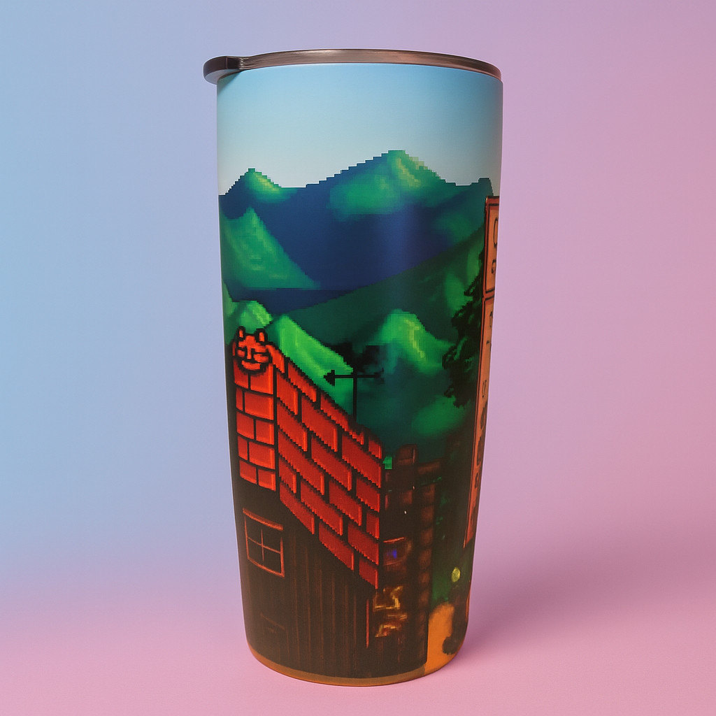 Stardew Valley 20oz Tumbler – Cozy Gaming Cup for Fans & Gamers