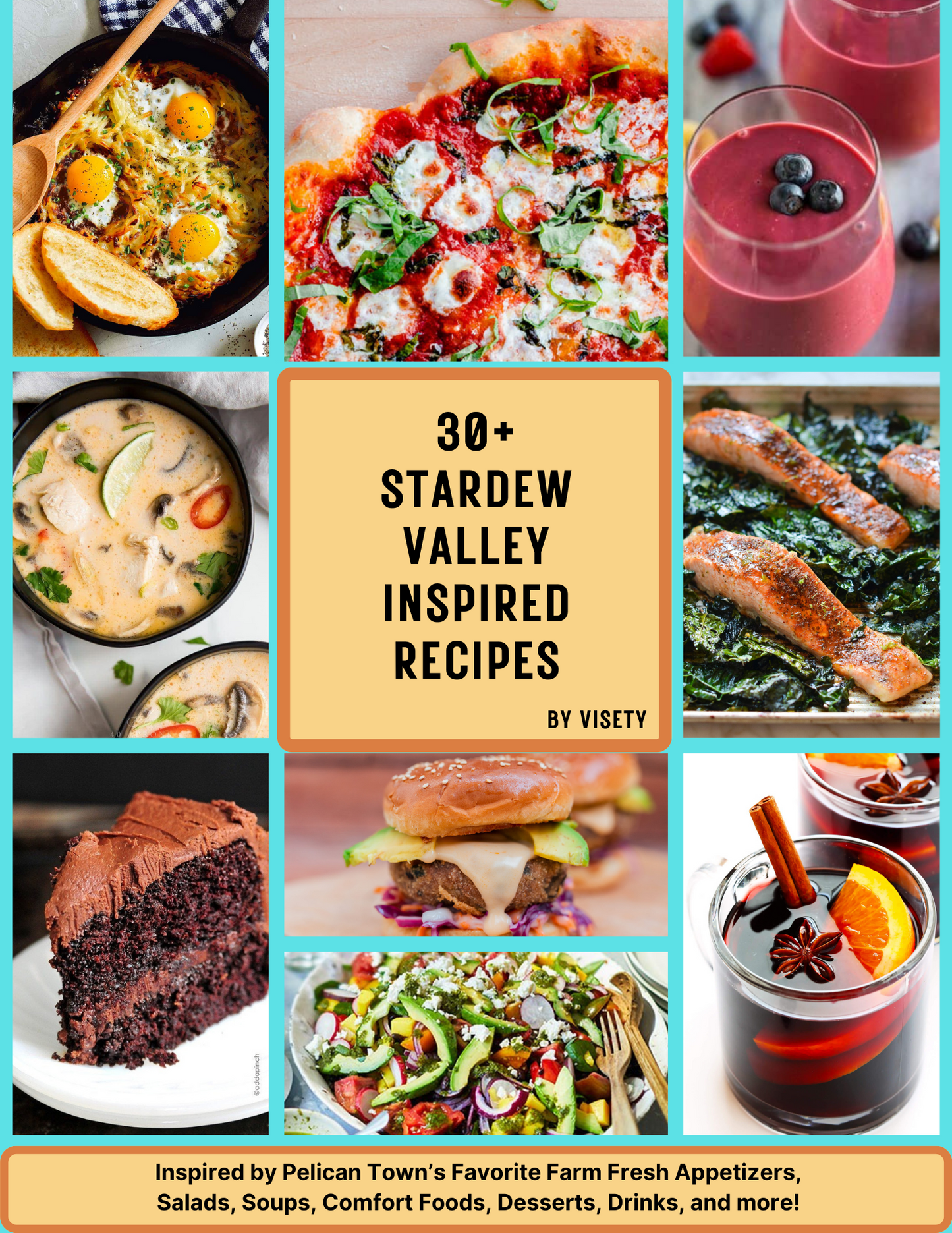 Stardew Valley Inspired Cookbook Digital File-Instant Download