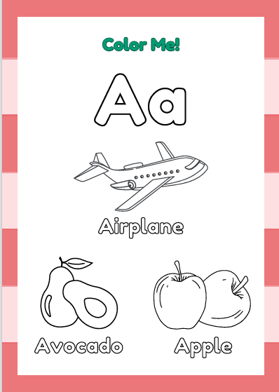 My Coloring And Tracing ABC Workbook: Practice For Kids. Instant Download PDF File