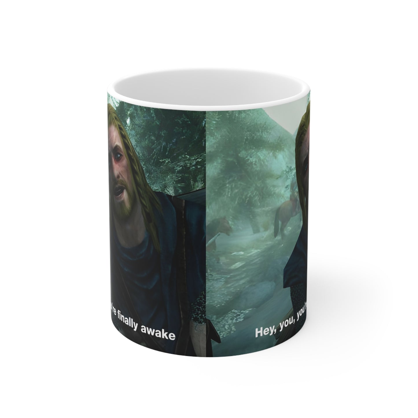 Skyrim Hey You're Finally Awake Mug