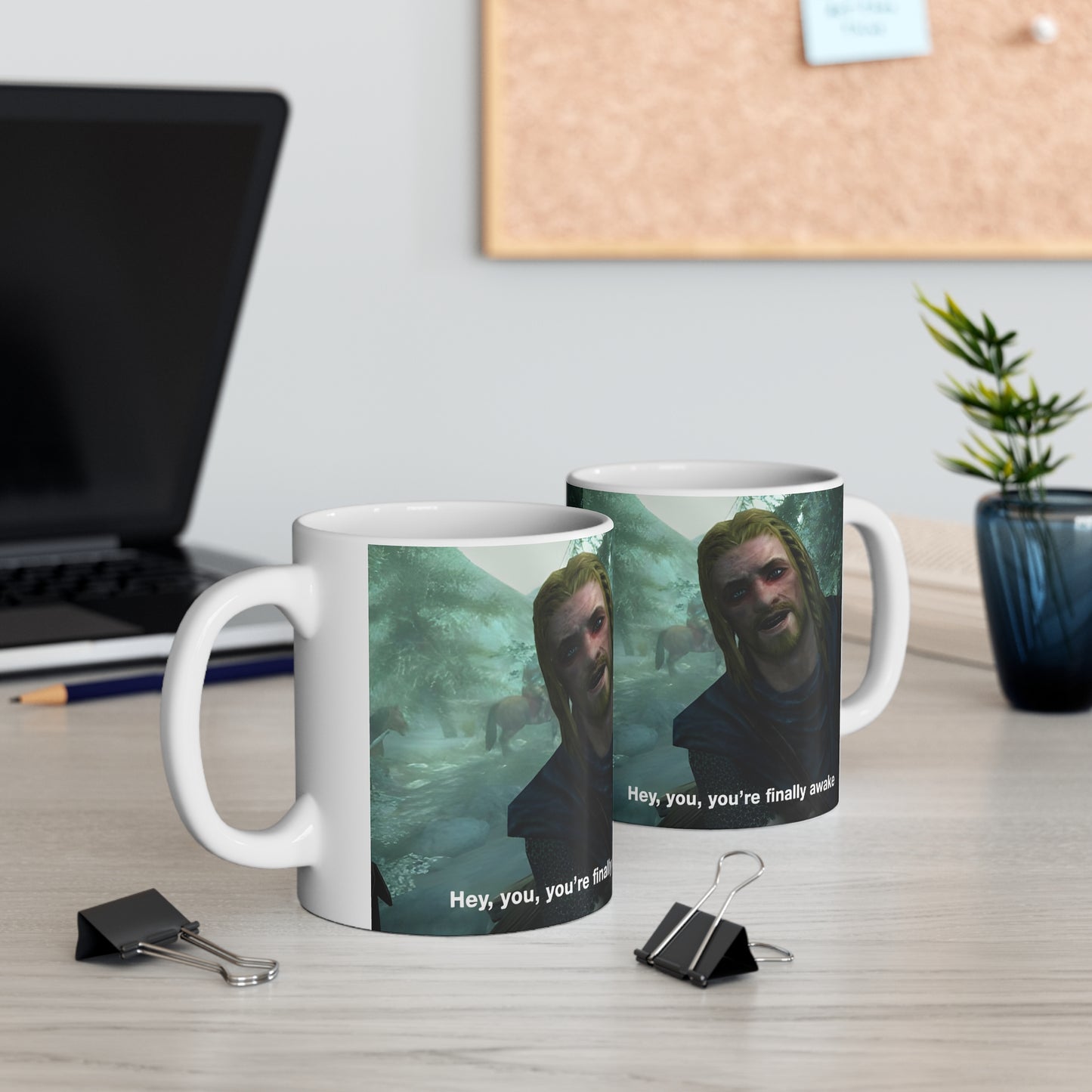 Skyrim Hey You're Finally Awake Mug