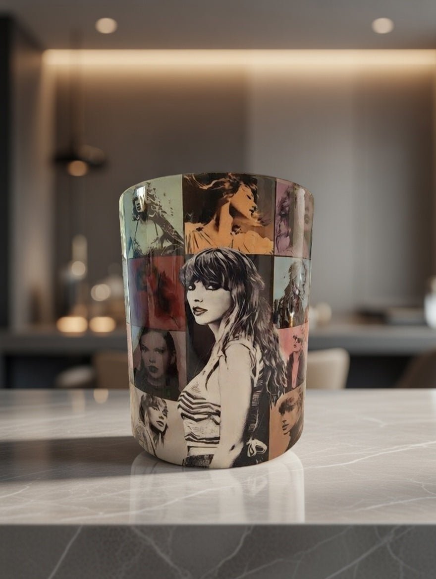 Pop-Inspired Collage Ceramic Mug (11oz)