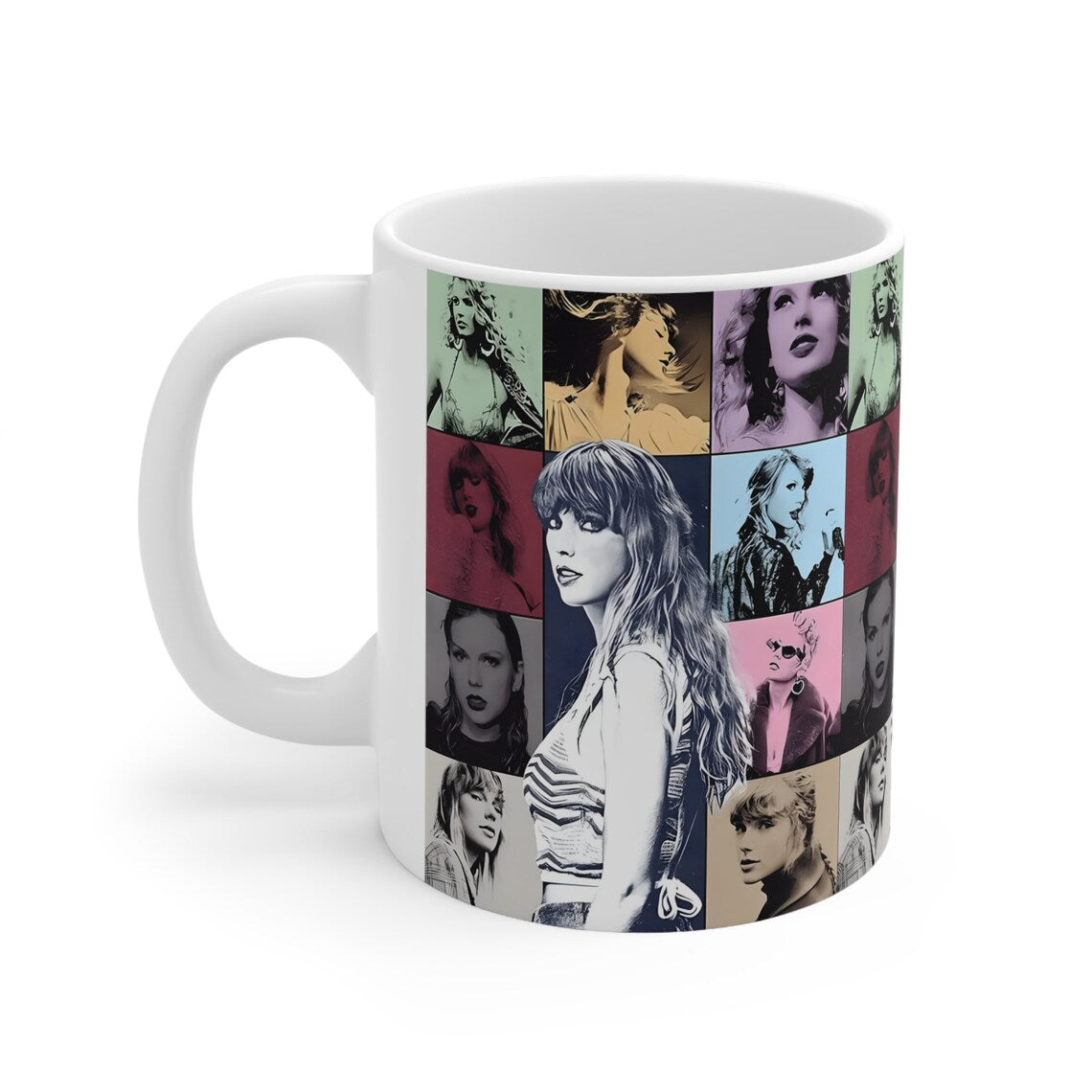 Pop-Inspired Collage Ceramic Mug (11oz)
