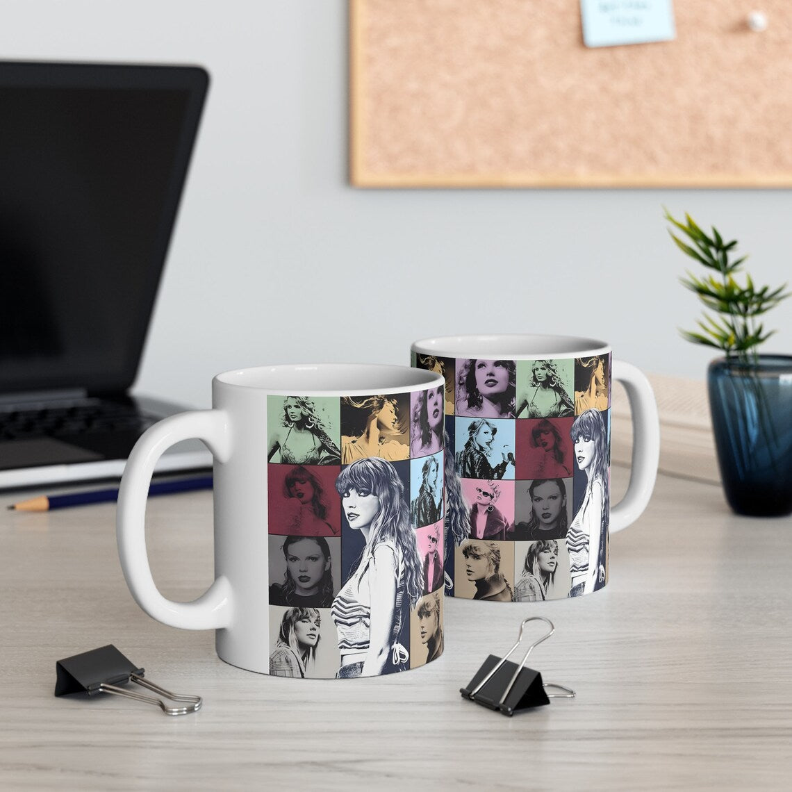 Pop-Inspired Collage Ceramic Mug (11oz)