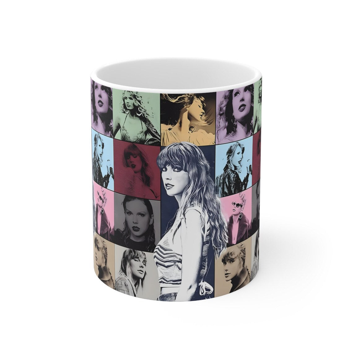 Pop-Inspired Collage Ceramic Mug (11oz)