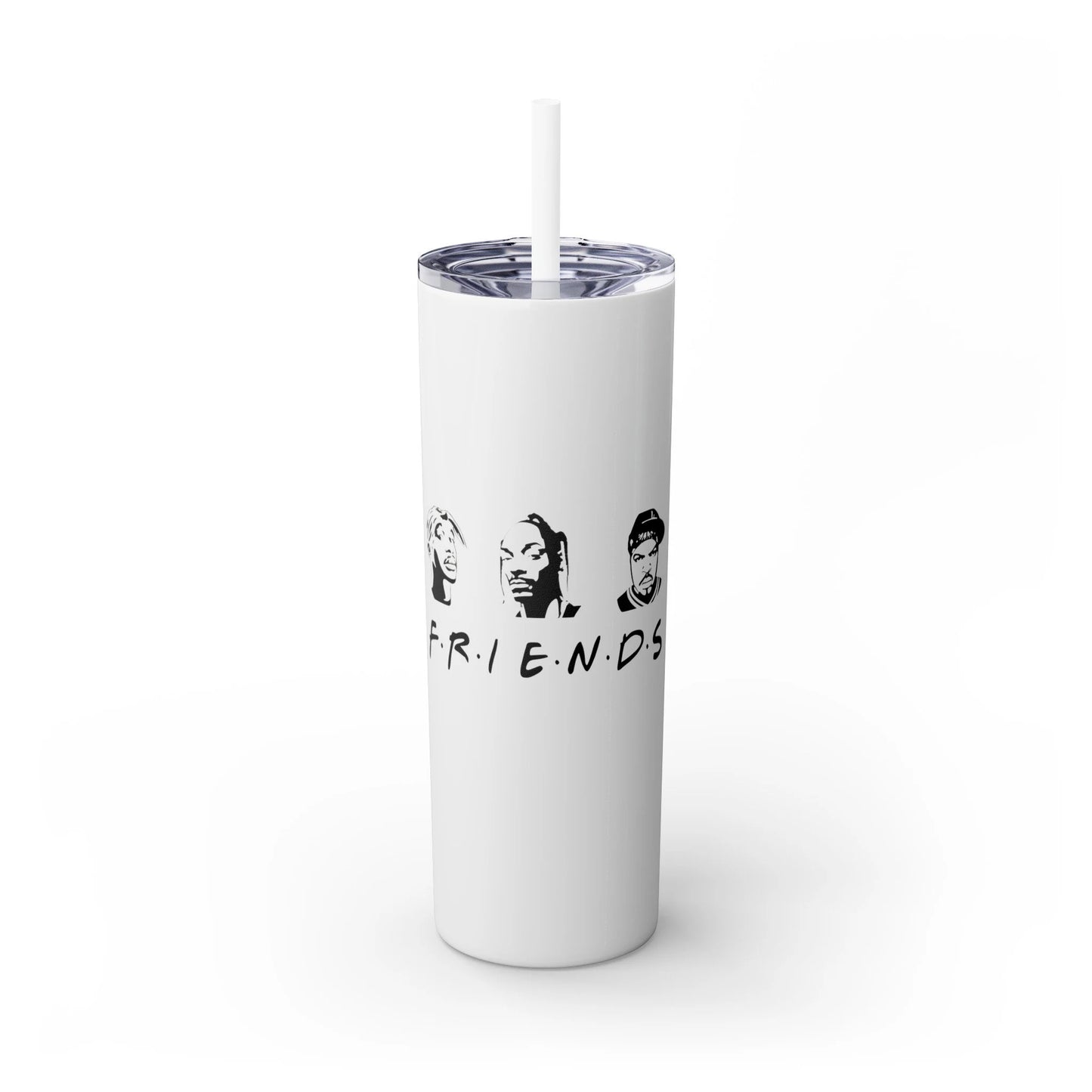 F.R.I.E.N.D.S Rap Skinny Tumbler With Straw