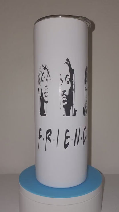 F.R.I.E.N.D.S Rap Skinny Tumbler With Straw